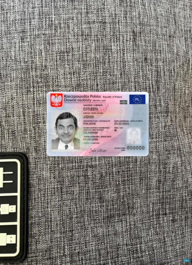 Download Poland ID card 2023 present photolook front Photoshop template